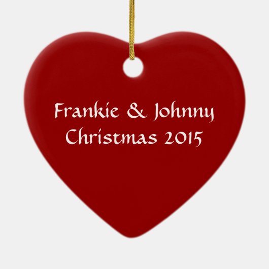 Onze eerste Kerstmis - Arty Abstract kerstboom Keramisch Ornament (Achterkant)