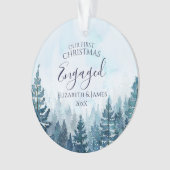 Onze eerste Kerstmis Betrokken Foto Pine Tree Fore Ornament (voorkant)