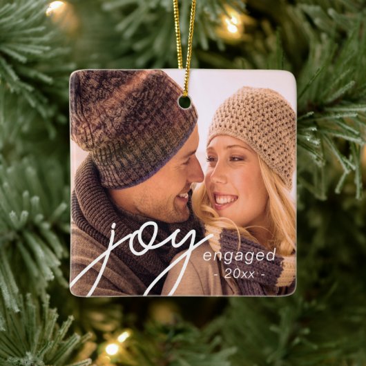 Onze eerste Kerstmis Betrokken Joy Gift Keramisch Ornament (Boom)
