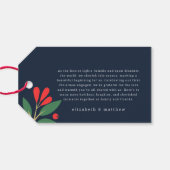 Onze eerste Kerstmis Betrokken Moderne Bladerenfot Cadeaulabel (Achterkant Horizontaal)