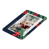 Onze eerste Kerstmis Betrokken Moderne Bladerenfot Magneet (Linkerzijde)