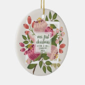 Onze eerste Kerstmis, de heer Mrs. Personalized Bo Keramisch Ornament (Rechts)