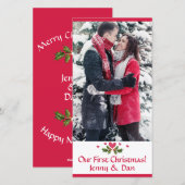 Onze eerste Kerstmis - Foto - Flat Holiday Feestdagenkaart (Voorkant / Achterkant)