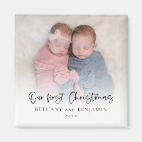 Onze eerste Kerstmis Fotoscript Twin Baby Names