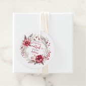 Onze eerste Kerstmis Getrouwd Bedankjes Labels (In situ)