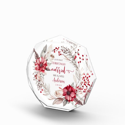 Onze eerste Kerstmis Getrouwd Fotoblokken (Rechts)