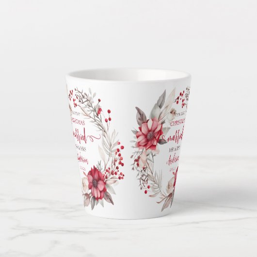 Onze eerste Kerstmis Getrouwd Latte Mok (Voorkant)