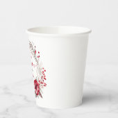 Onze eerste Kerstmis Getrouwd Papieren Bekers (Links)