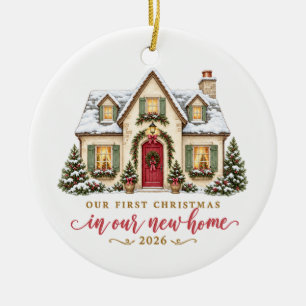 Onze Eerste Kerstmis in Ons Nieuwe Huis 2026 Keram Keramisch Ornament