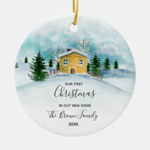 Onze eerste Kerstmis in ons nieuwe huis Keramisch Ornament