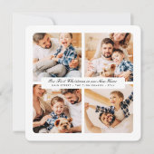 Onze Eerste Kerstmis In Ons Nieuwe Huis Modern 4 F Feestdagenkaart (Voorkant)