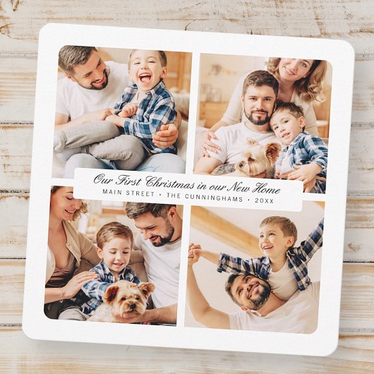 Onze Eerste Kerstmis In Ons Nieuwe Huis Modern 4 F Feestdagenkaart