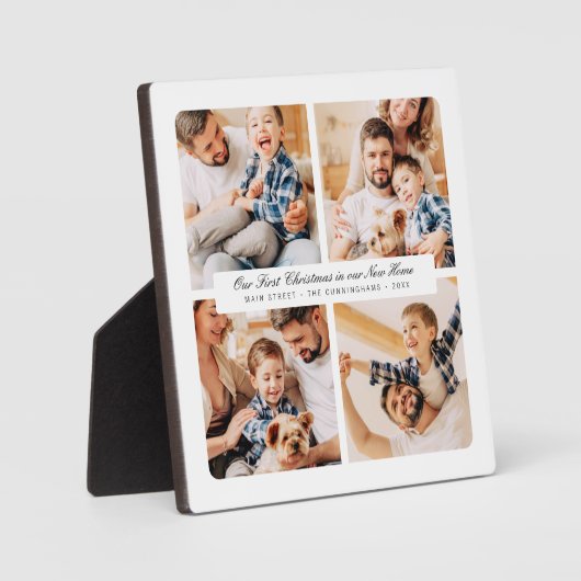 Onze eerste Kerstmis in ons nieuwe huis Modern 4 f Fotoplaat (Voorkant)