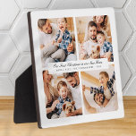 Onze eerste Kerstmis in ons nieuwe huis Modern 4 f Fotoplaat<br><div class="desc">Design is samengesteld uit moderne chique typografie met sans serif en serif lettertype. Voeg aangepaste foto's van familie en nieuwe huis en jaar.</div>