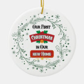 Onze Eerste Kerstmis in Ons Nieuwe Huis Ornament (Voorkant)