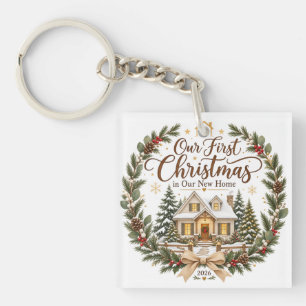 Onze Eerste Kerstmis in Ons Nieuwe Thuis 2026 Orna Sleutelhanger