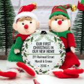 Onze eerste Kerstmis in onze nieuwe Huis 2023 Cust Keramisch Ornament
