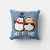 Onze eerste kerstmis meneer en mevrouw pasgetrouwd kussen (Voorkant)