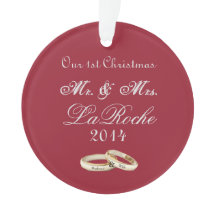 Onze Eerste Kerstmis Mijnheer & Mevrouw Ornament