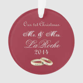 Onze Eerste Kerstmis Mijnheer & Mevrouw Ornament