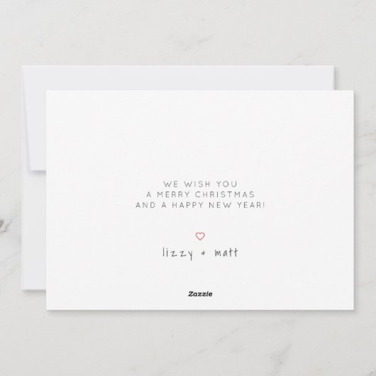 Onze eerste Kerstmis Moderne Foto Collage Kerstmis Feestdagenkaart (Achterkant)