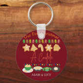 Onze eerste Kerstmis, Mr. en Mrs. /Couple newlywed Sleutelhanger (Voorkant)