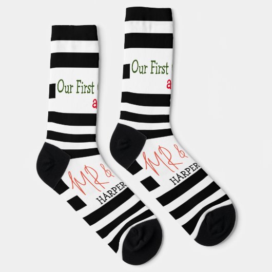 Onze eerste Kerstmis, Mr. en Mrs. /Couple newlywed Sokken (Rechts)