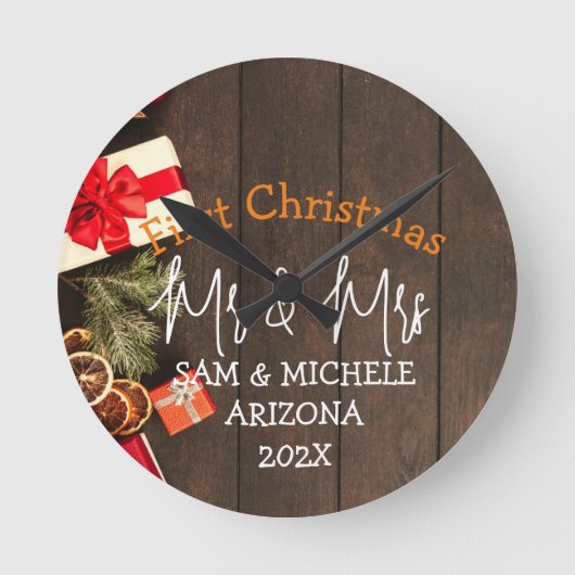 Onze eerste Kerstmis, Mr. en Mrs. nieuwhout Ronde Klok (Voorkant)