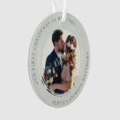 Onze eerste Kerstmis, Mr & Mrs Foto Ornament (voorkant)