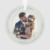 Onze eerste Kerstmis, Mr & Mrs Foto Ornament (achterkant)
