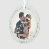 Onze eerste Kerstmis, Mr & Mrs Foto Ornament (voorkant)