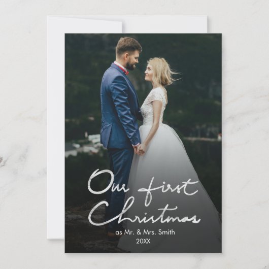 Onze eerste Kerstmis, Mr & Mrs Holiday 2 Fotokaart Feestdagenkaart (Voorkant)