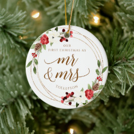 Onze Eerste Kerstmis Nieuwgetrouwd Kerst Ornament
