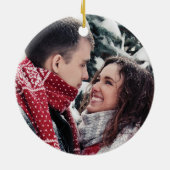 Onze Eerste Kerstmis Samen Foto Ornament (Achterkant)