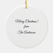 Onze eerste Kerstmis samen met de Aangepaste Foto Keramisch Ornament (Achterkant)