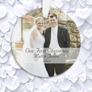 Onze eerste Kerstmis samen met een paar Ornament