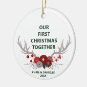 Onze eerste Kerstmis samen met gepersonaliseerde s Keramisch Ornament (Links)