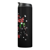 Onze eerste Kerstmis samen Vrolijk Kerstfeest Thermosbeker (Geroteerd rechts)