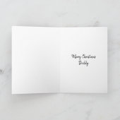 Onze Eerste Kerstmis, Vader en Kind Gepersonalisee Kaart (Binnen)