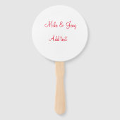 Onze eerste kerstmis voeg een paar naam sms-berich handwaaier (Achterkant)