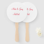 Onze eerste kerstmis voeg een paar naam sms-berich handwaaier (Voorkant en achterkant)