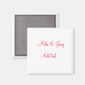 Onze eerste kerstmis voeg een paar naam sms-berich magneet (Voorkant / Achterkant)