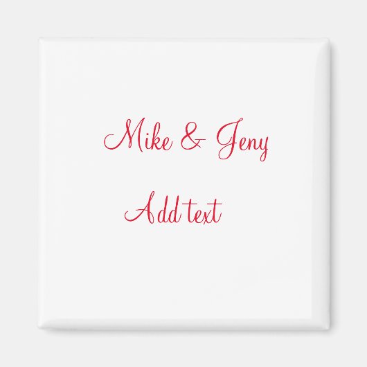 Onze eerste kerstmis voeg een paar naam sms-berich magneet (Voorkant)