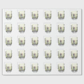 Onze Eerste Kerstmis voeg paar naam foto minimaal Cadeaupapier (Vlak)