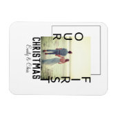 Onze Eerste Kerstmis voeg paar naam foto minimaal  Magneet (Horizontaal)