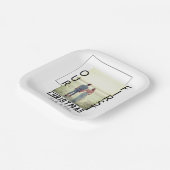 Onze Eerste Kerstmis voeg paar naam foto minimaal  Papieren Bordje (Gebogen)