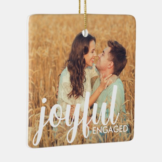 Onze eerste Kerstmis Vrolijk Betrokken Gift Keramisch Ornament (Rechts)