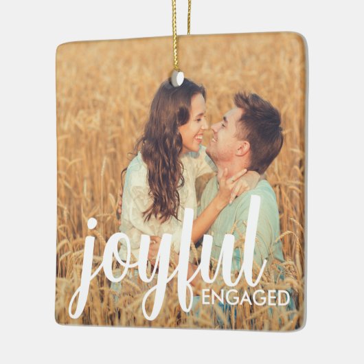 Onze eerste Kerstmis Vrolijk Betrokken Gift Keramisch Ornament (Links)