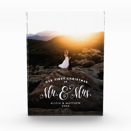 Onze eerste Kerstmis was net Mrs. en Mrs. Fotoblokken (Voorkant)