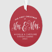 Onze eerste Kerstmis was net Mrs. en Mrs. Ornament (voorkant)